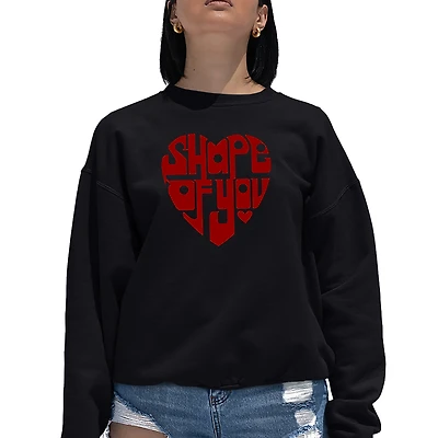 LA Pop Art Shape Of You - Women's Word Crewneck Sweatshirt