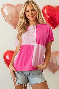 Threaded Pear Women's Lillie Half Collared T Shirt