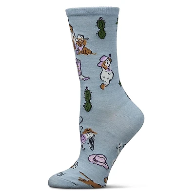 MeMoi Women's Rodeodogs Rayon From Bamboo Crew Socks
