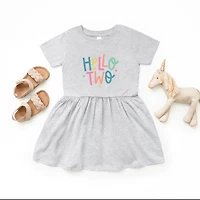 The Juniper Shop - Hello Two Stars Toddler Girl's Graphic Dress