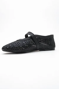 Forever & Always Womens MIRELLA Braided Leather Ballet Flats