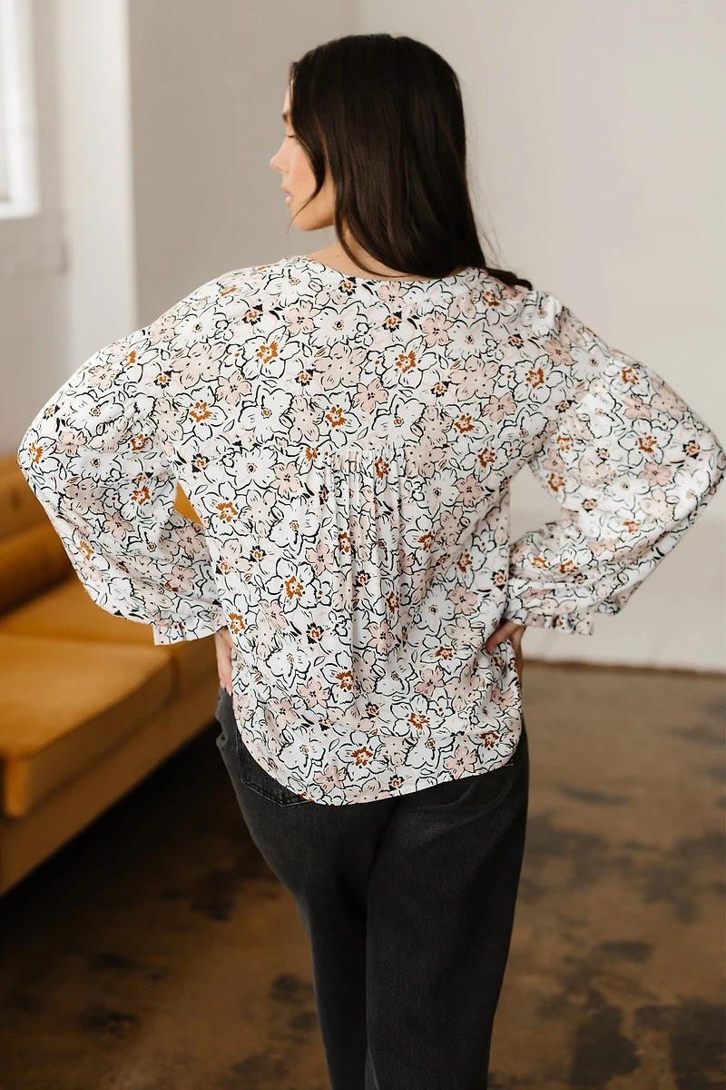Threaded Pear Women's Aubrey Puff Sleeve Down Shirt