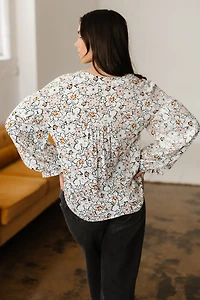 Threaded Pear Women's Aubrey Puff Sleeve Down Shirt