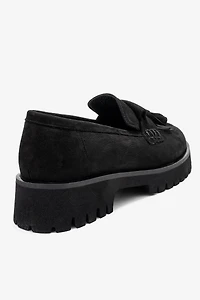 Forever & Always Womens Poen Leather Tassel Loafer