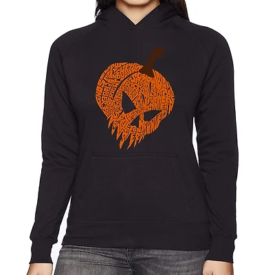 LA Pop Art Evil Pumpkin - Women's Word Hooded Sweatshirt