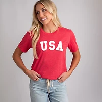 Simply Sage Market - USA Bold Women's Short Sleeve Graphic T-Shirt