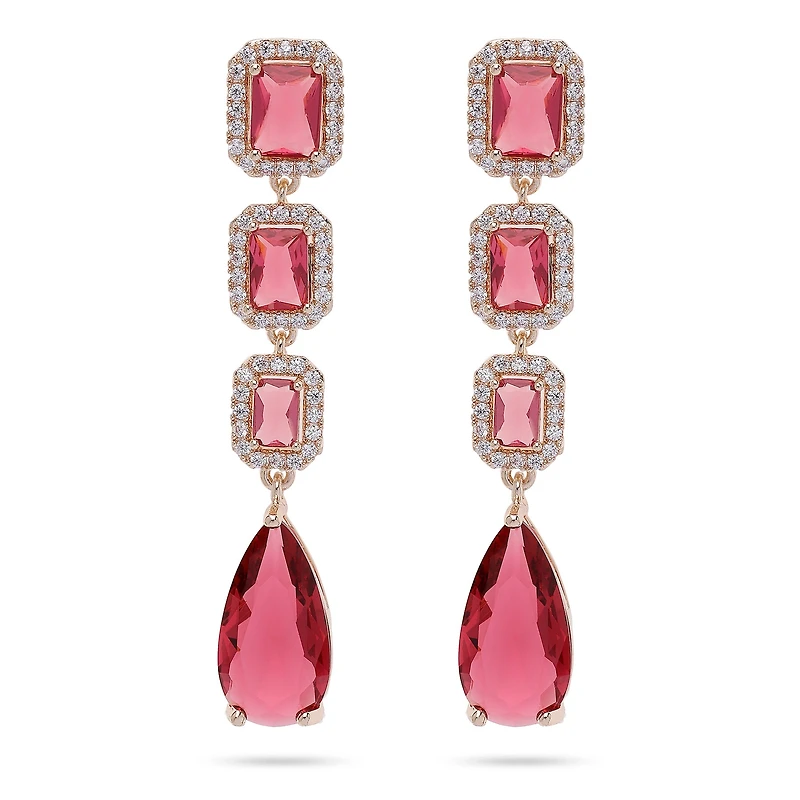 AGP PARIS Womens Geometric Drop Earrings