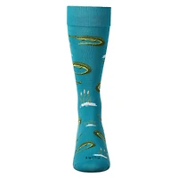 MeMoi Men's Alligators Bamboo Crew Socks