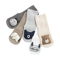 MyKids-USA Baby Cartoon 3D Doll Patched Pattern Non-Slip Floor Socks