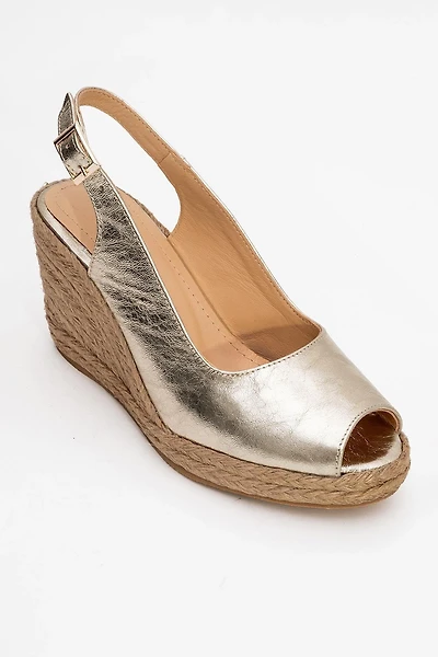 Forever & Always Womens Ryan Leather Espadrilles