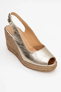 Forever & Always Womens Ryan Leather Espadrilles