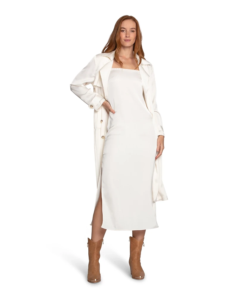 Belle & Bloom Womens Smoke and Mirror Midi Slip Dress
