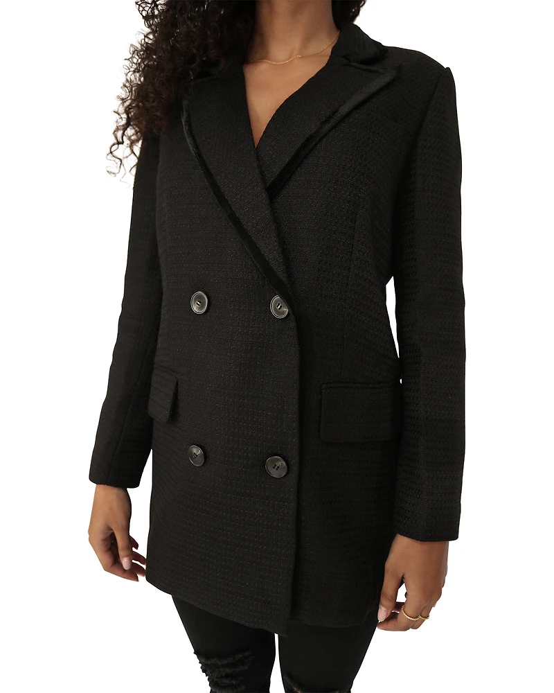 Belle & Bloom Womens Because Of You Trimmed Blazer