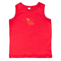 The Juniper Shop - Embroidered Beach Sunset Toddler Graphic Tank