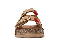 bebe Toddler Girl's Buckle Strap Sandals with Back and Charm Detail