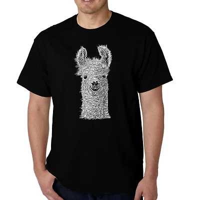 LA Pop Art Men's Word T-Shirt - Llama