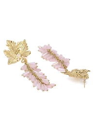 AGP PARIS Womens Leaf Branch Drop Earrings