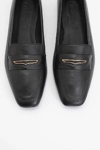 Forever & Always Womens Iridessa Leather Flat Loafers