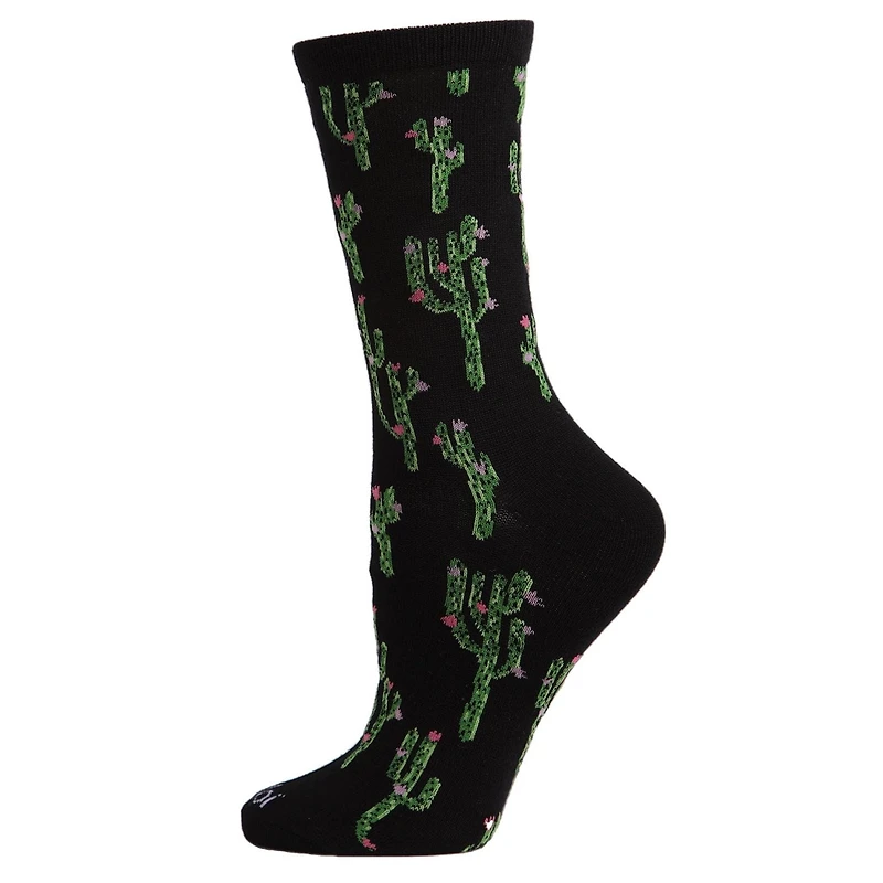 MeMoi Cactus Bamboo Blend Crew Socks