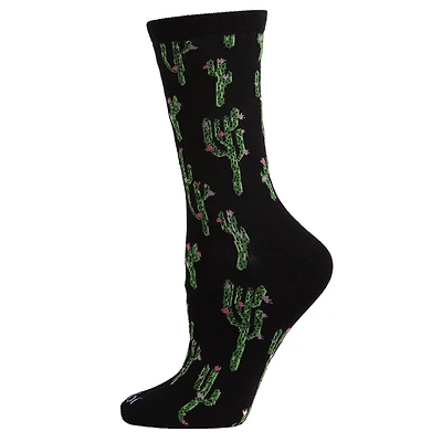 MeMoi Cactus Bamboo Blend Crew Socks