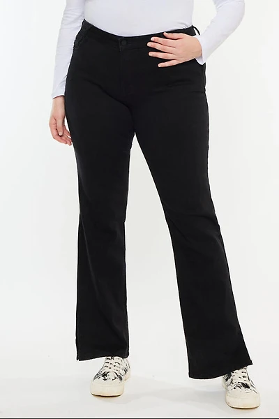 Kancan Women's Plus Mid Rise Bootcut Jeans Erin