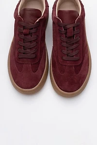 Forever & Always Womens Fyore Leather Sneakers
