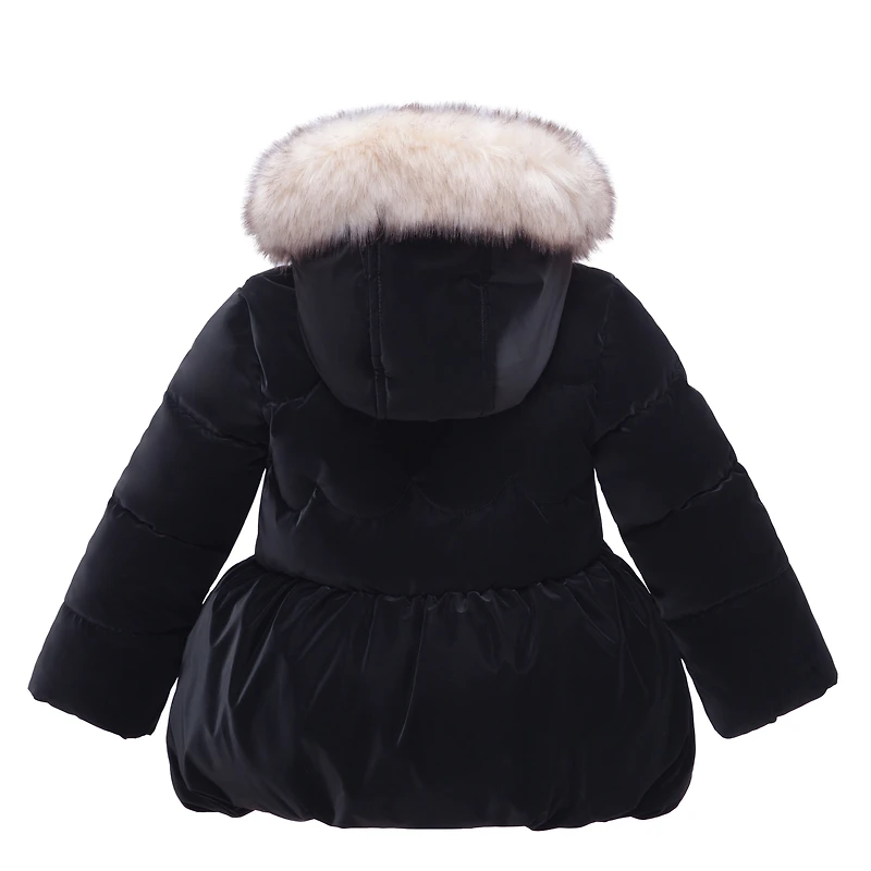 Rokka&Rolla Toddler Girls Quilted Mid-Length Jacket