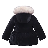 Rokka&Rolla Toddler Girls Quilted Mid-Length Jacket