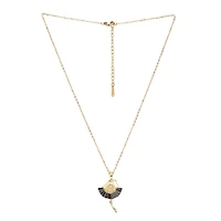 AGP PARIS Womens Golden Ballerina Grace Pendant Necklace