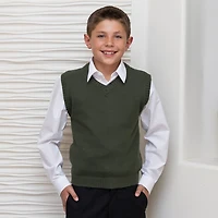 Gioberti Boy's V-Neck 100% Cotton Knitted Pullover Sweater Vest