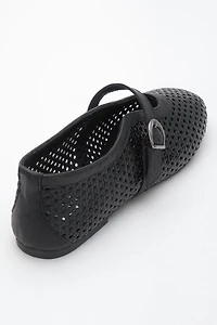 Forever & Always Womens MIRELLA Braided Leather Ballet Flats