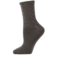 MeMoi Women's Thick Cable Sweater Knit Cozy Soft Crew Socks