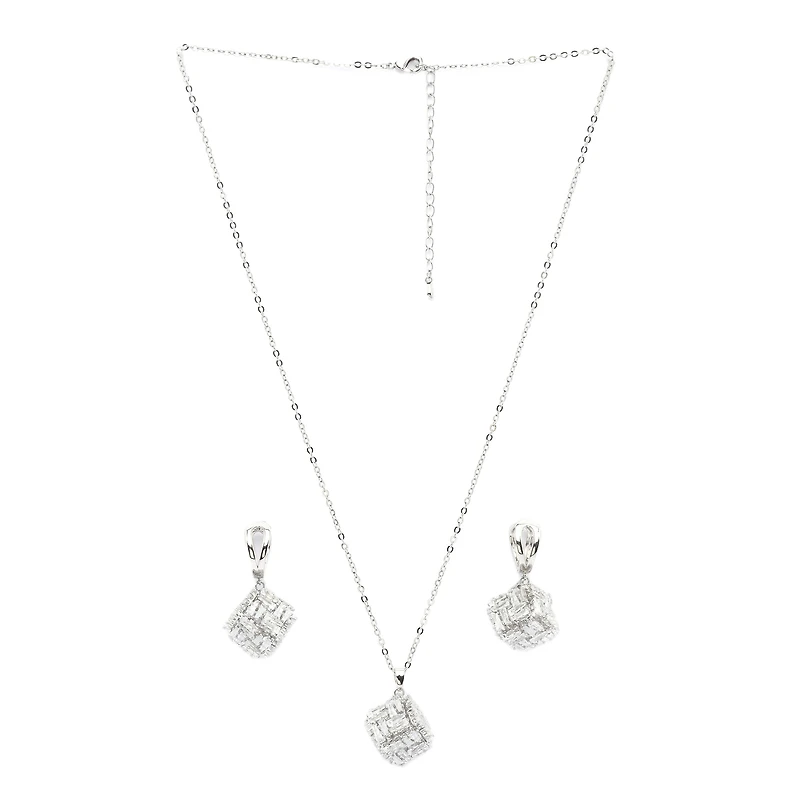 AGP PARIS Glittering Symphony Womens Necklace and Earrings Set
