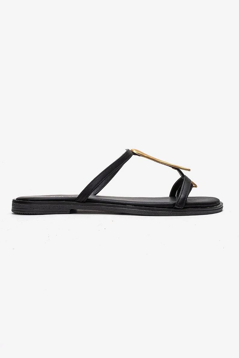 Forever & Always Womens Tessa Leather Thong Sandals