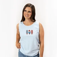 Simply Sage Market - Patriotic Popsicles Women's Garment Dyed Graphic Tank Top