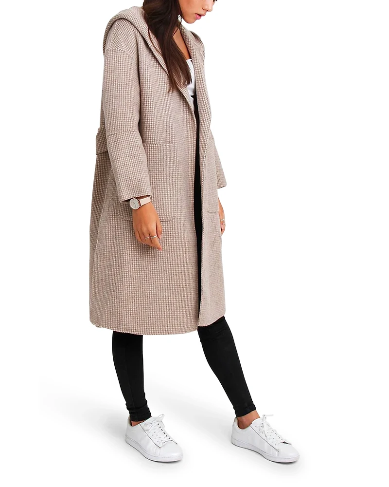 Belle & Bloom Womens Walk This Way Wool Blend Oversized Coat