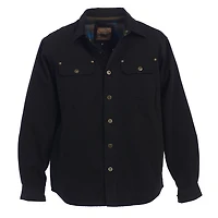Gioberti Men's 100% Cotton Brushed and Soft Twill Shirt Jacket with Flannel Lining