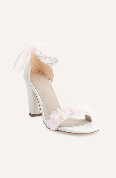 Forever & Always Womens Elsa Lace Bridal Sandals with Pearls