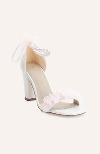 Forever & Always Womens Elsa Lace Bridal Sandals with Pearls