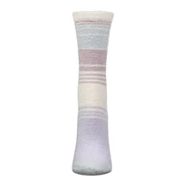 MeMoi Women's Stripes Aloe Infused Crew Socks