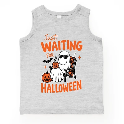 The Juniper Shop - Toddler Graphic Tank Just Waiting For Halloween Ghost