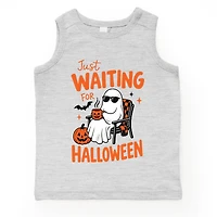 The Juniper Shop - Toddler Graphic Tank Just Waiting For Halloween Ghost