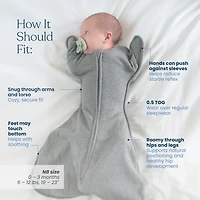 HALO SleepSack SwaddleStretch, Arms Up or Extended Arms, 0 – 3 months, 0.5 TOG
