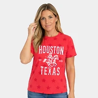 Simply Sage Market - Houston Texas Cowboy Distressed Women's Short Sleeve Star Tee