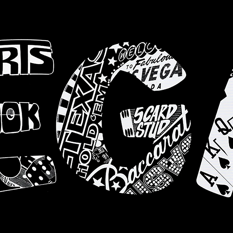 LA Pop Art Men's Vegas Word T-Shirt