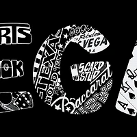 LA Pop Art Men's Vegas Word T-Shirt