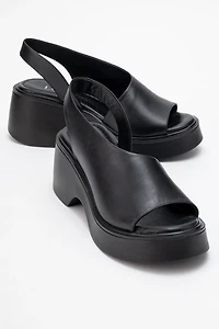 Forever & Always Womens ROY Leather Wedge Sandals