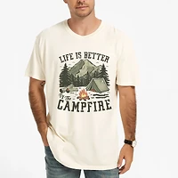 Simply Sage Market - Life Is Better By The Campfire Tent Men's Garment Dyed Graphic T-Shirt