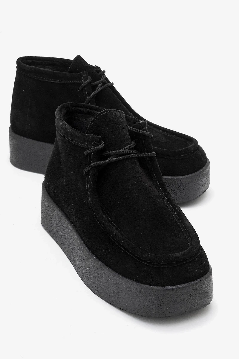 Forever & Always Womens Melia Leather Platform Boot