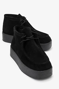 Forever & Always Womens Melia Leather Platform Boot